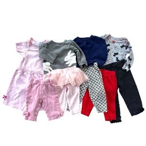 Ten Piece Carter’s Fisher Price Vitamins Baby Infant Girls 6M Clothing Set